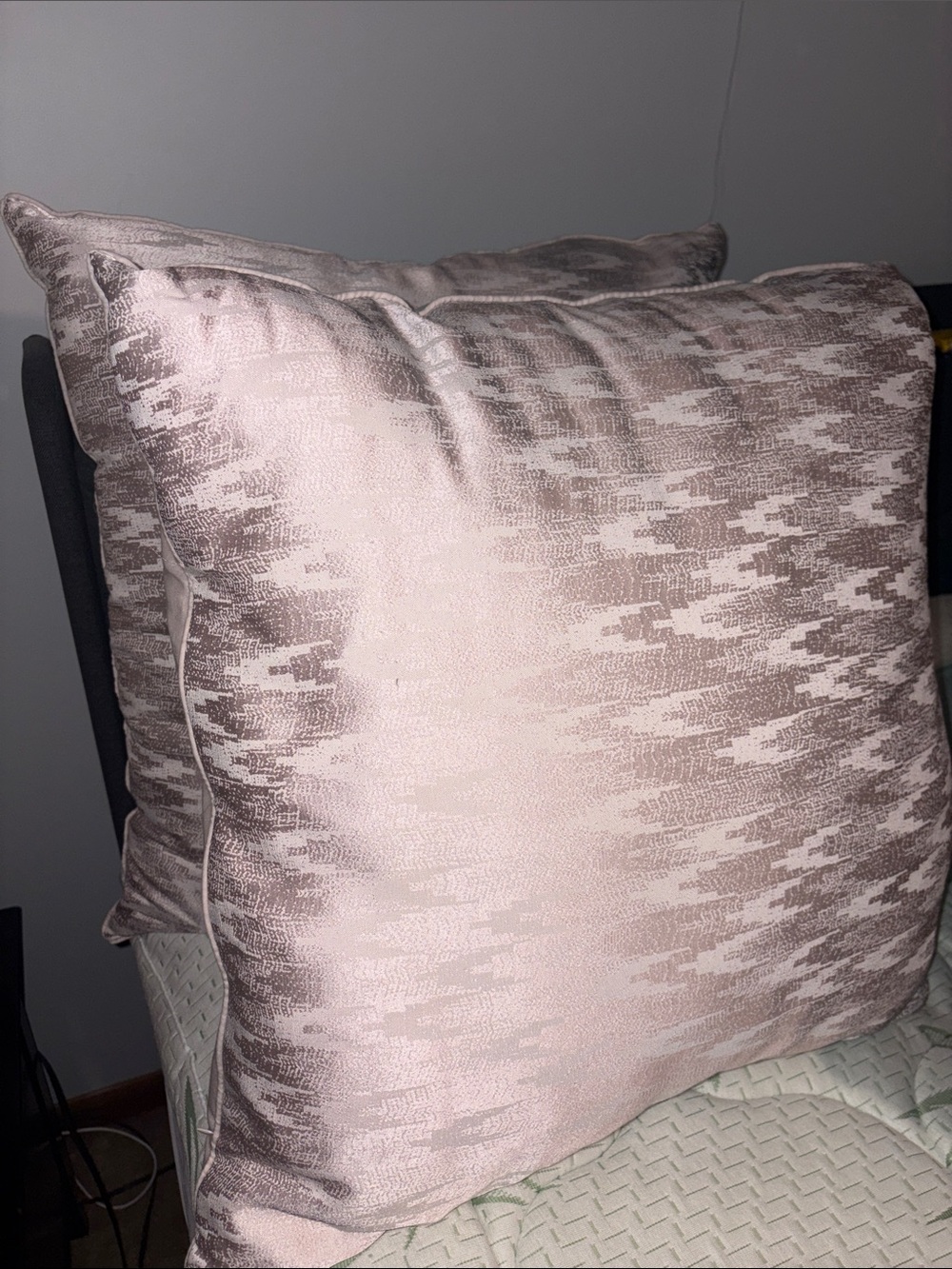 Indigo Loft Dusty Pink Square Accent Pillow - Soft Textured Finish
